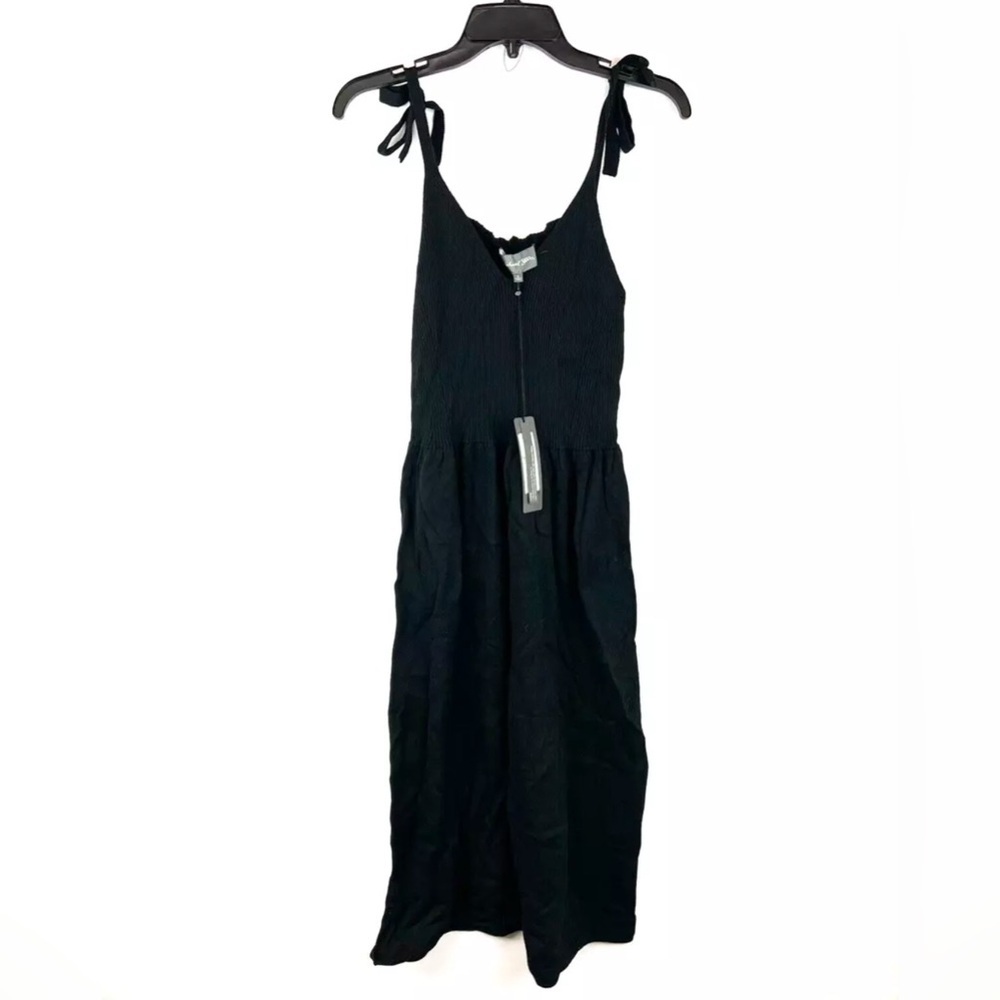 Michael Stars Womens Maria Ribbed Knit Dress Black Size Small